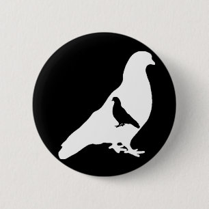 Faceless Pigeons 6 Cm Round Badge