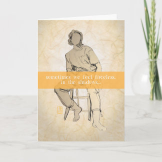 Faceless Woman Encouragement Card