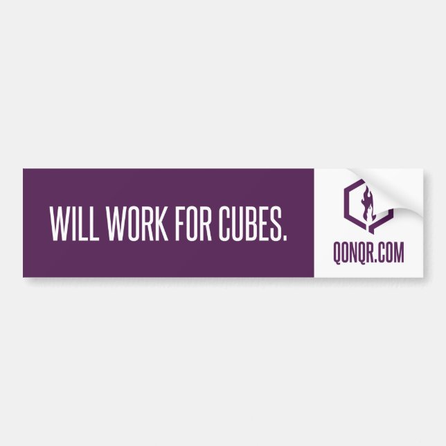 Faceless Work for Cubes Bumper Sticker (Front)