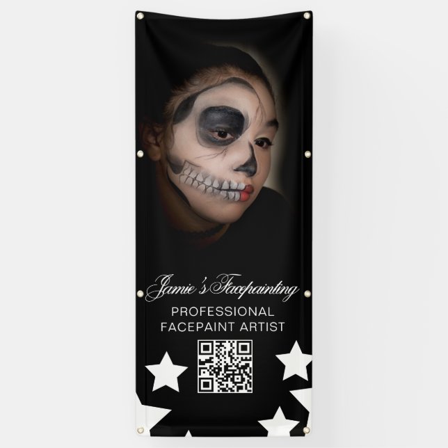 Facepainter Clown Children's Party Rental Business Banner (Vertical)