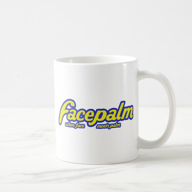 Facepalm Coffee Mug (Right)