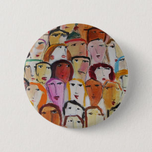 Faces 6 Cm Round Badge
