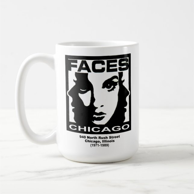 Faces, Chicago, Illinois Coffee Mug (Left)