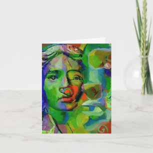 Faces computer art Mark Westerfield, card  