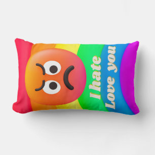 faces icons quotes lumbar cushion