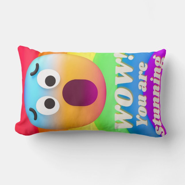 faces icons quotes lumbar cushion (Front)