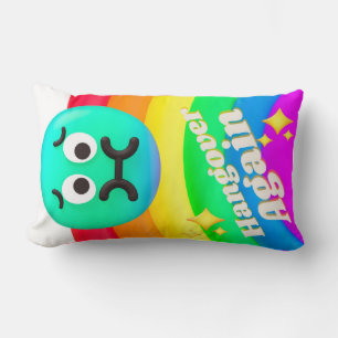 faces icons quotes lumbar cushion