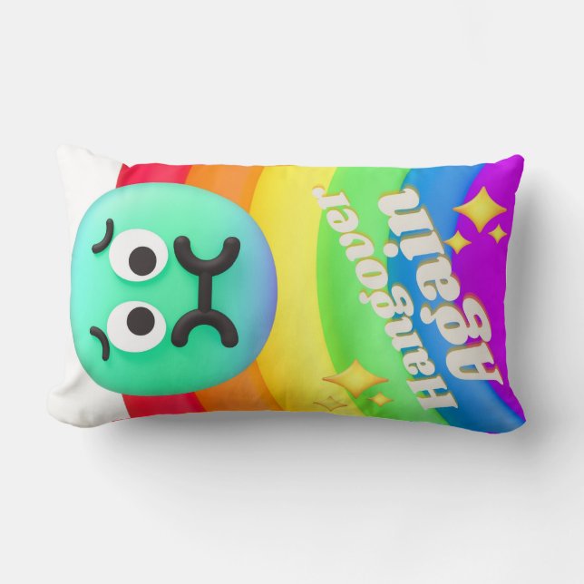 faces icons quotes lumbar cushion (Front)