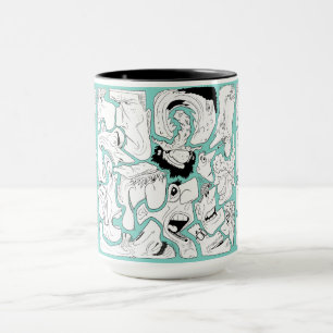Faces Line Art Mug