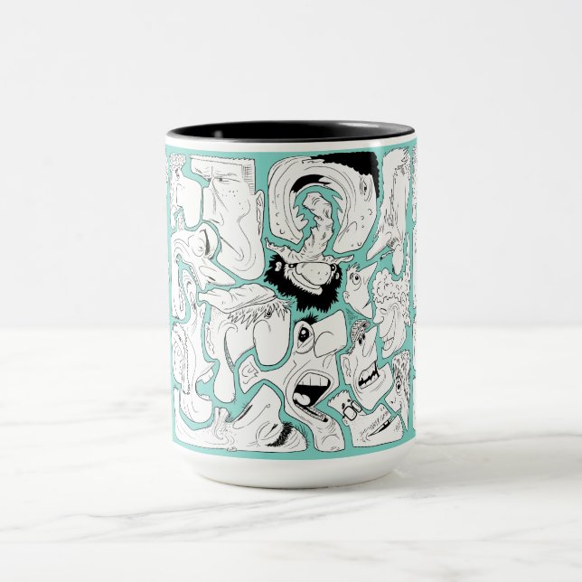 Faces Line Art Mug (Center)