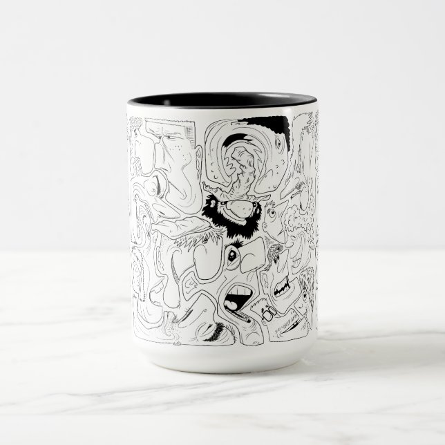 Faces Line Art Mug (Center)