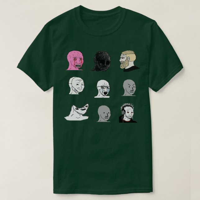Faces of 4chan Starter Pack NPC edition T-Shirt (Design Front)