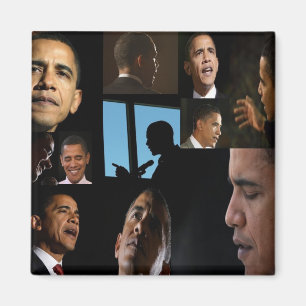Faces of Barack Magnet