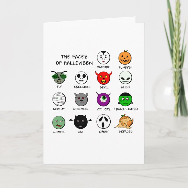 Faces of Halloween Card (Front)