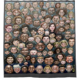 Faces of Humanity Shower Curtain
