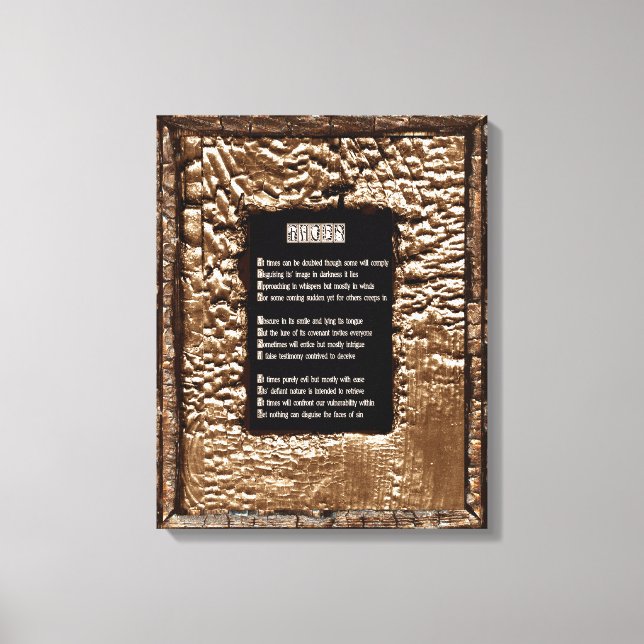 Faces of Sin Canvas Print (Front)