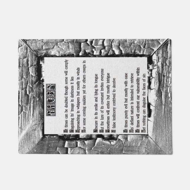 Faces of Sin Doormat (Front)