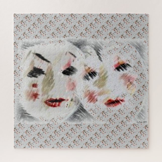 Faces Photography Art Puzzle Coaster (Vertical)
