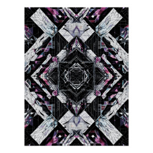 Faceted Crystal Prism: Geometric Shard P-223 Poster
