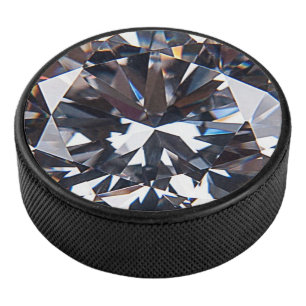 Faceted Elegant Diamond Gem Image Hockey Puck