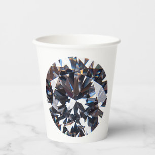 Faceted Elegant Diamond Gem Image Paper Cups