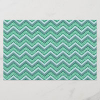 Faceted Emerald Chevron Pattern