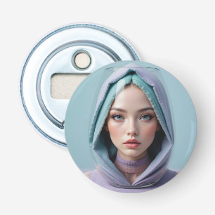 Faceted Sand Art Woman Bottle Opener