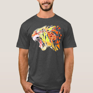 Faceted Tiger Head Wildlife Wilderness Predator Bi T-Shirt
