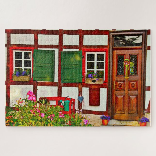 Fachwerkhaus House Germany. Jigsaw Puzzle (Horizontal)