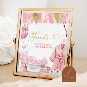 Facial Mask Spa Party Sign
