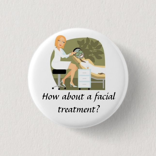 Facial Treatment 3 Cm Round Badge (Front)