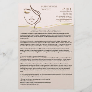 FACIAL TREATMENTS Aftercare flyer