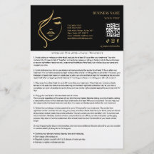 FACIAL TREATMENTS Aftercare flyer