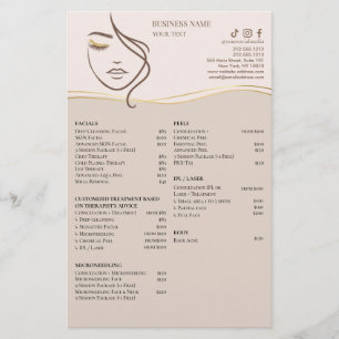 FACIAL TREATMENTS Beauty Salon flyer