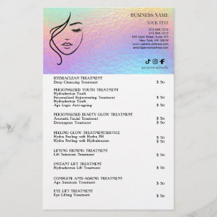 FACIAL TREATMENTS Beauty Salon flyer