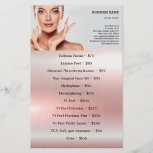FACIAL TREATMENTS Beauty Salon flyer