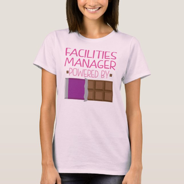 Facilities Manager Chocolate Gift for Her T-Shirt (Front)