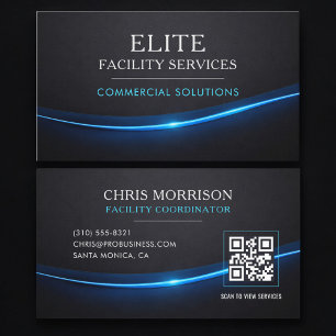 Facility Building Services QR Code Business Card