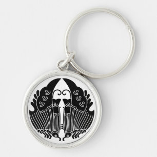 Facing ageha butterflies key ring