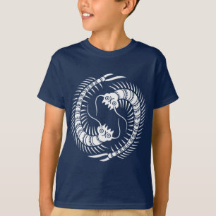 Facing Centipedes circle T-Shirt