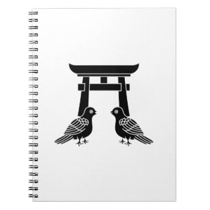 Facing doves and Torii Notebook