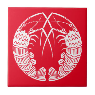 Facing spiny lobsters Decorative Tiles