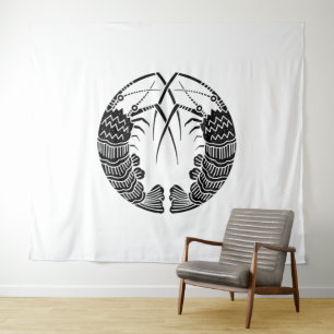 Facing spiny lobsters Tapestries
