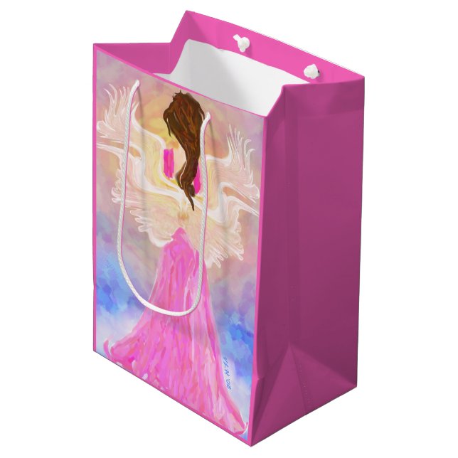 Facing The Sun Angel Art Medium Gift Bag (Front Angled)
