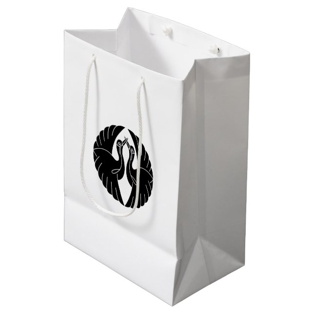 Facing white cranes Gift Bags (Front Angled)
