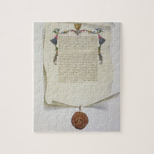 Facsimile edition of the Magna Carta, first publis Jigsaw Puzzle