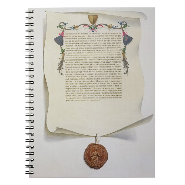 Facsimile edition of the Magna Carta, first publis Spiral Notebook (Front)