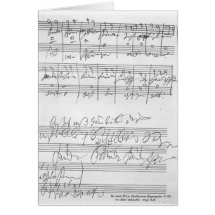 Facsimile of a page of music