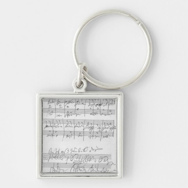 Facsimile of a page of music key ring (Front)