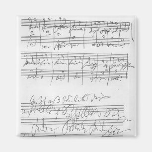 Facsimile of a page of music magnet